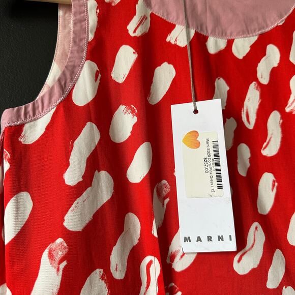 MARNI Girls Gabardine Dotted Shift Dress NEW Size 12Y - Picture 6 of 13